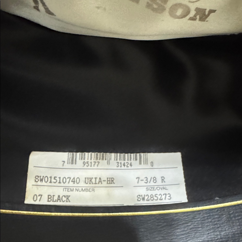 Stetson Stallion Black XX Premium Wool Cowboy Hat 7 3/8 Made in USA - Picture 9 of 11